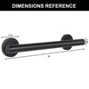 Lava Odoro Shower Grab Bar, Modern Stainless Steel Handicap Grab