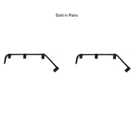 United Pacific (1) Pair of Black Angled MUD Flap Hanger 30" Heavy Duty Steel Set SEMI Truck
