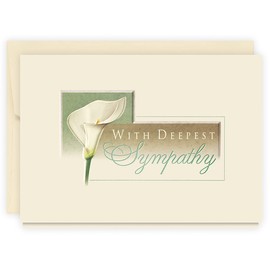The Gallery Collection, 1 Count Card Pack, Sympathy Card with Pearl Lined Envelope (Lily Sympathy)