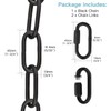 Helunsi Lighting Chain, 6 Feet Black Light Fixture Chain, Metal