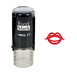 ExcelMark Lips Self-Inking Rubber Stamp (A17-Red Ink)