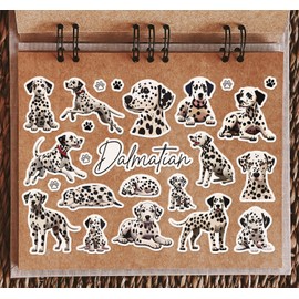 A5 Sticker Sheet Dalmatian Vinyl Stickers - Spotted Dogs Puppy Pet Breeds Animals Scrapbooking Label Friend Girls Boys Aesthetic #81520
