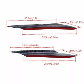 SDeelCase Carbon Effect Bumper Splitter Fin Wing Spoiler Canard Diffuser for Mitsubishi