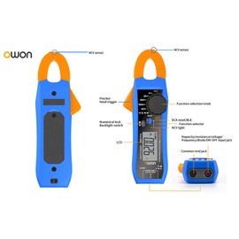 OWON CM2100B Digital Clamp Meter Bluetooth Smart Electrical Tester 600V AC/DC True RMS VFC Diode Multimeter