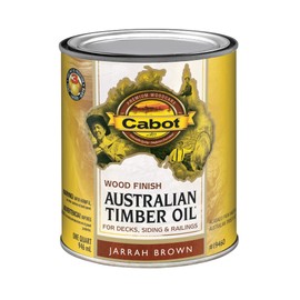 Cabot 140.0019460.005 Australian Timber Oil Water Reducible Stain, Quart, Low Voc Jarrah Brown, 32 Fl Oz