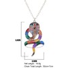 DUOWEI Cobras Snake Chain Necklace Enamel Snake Pendant Jewellery Reptile