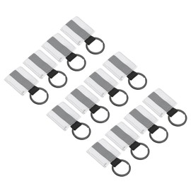 PATIKIL Reflective Keychain Tags, 12 Pack Reflective Zipper Pulls Nylon Keychain High Visibility Reflectors Tags for Backpack Pendant Dog Collar, White