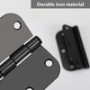 Haidms 30 Pack Matte Black Door Hinges No Squeak 3.5