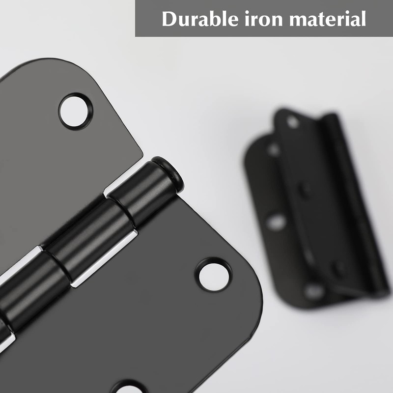 Haidms 30 Pack Matte Black Door Hinges No Squeak 3.5