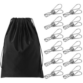 Bakecat Clothes Pegs, 40 Pcs Stainless Steel Clothes Pegs for Washing Line with Storage Bag.