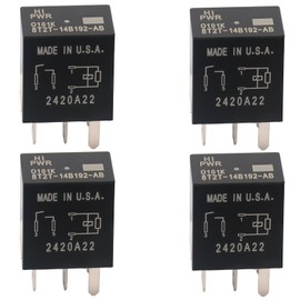Aeola 4Pcs 8T2T-14B192-AB Wiper Motor Relay 12VDC 30A 4-Pin Accessory Power Relay OEM Fit Replacement for Select Ford Models
