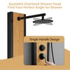 BATHLAVISH Black Shower Tower with Wood 304 Stainless Steel Shower
