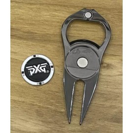 Titleist PXG Golf Divot Tool Ball Marker and Bottle Opener Charcoal Gray New