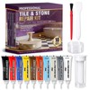 Porcelain Repair Kit, Tile and Stone Repair Kit, 10 Colors,