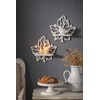 SOFE Leaf Shape Candle Wall Sconces Set of Two, White