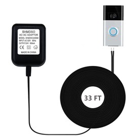 Doorbell Power Supply 24V5000MA 33 Foot Length Output Cable 24 Volt Video Doorbell Adapter Compatible with Arlo, Nest, Wyze, Eufy, Ring Video Doorbell Power Supply