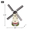 Accent Plus Lighthouse Solar LED Windmill Statue Patio Lawn Garden