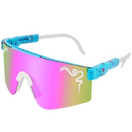 Douide Cycling Glasses for Youth Women & Men, Baseball Sunglasses UV400 Lens - Ideal for Hiking, Running, Fishing, Skiing