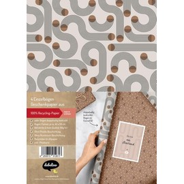 Geschenkpapier-Set: Beste Freundin / Astrologie, Karma - 4x Einzelbögen + 1x Postkarte