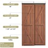 WEWORTH Heavy Duty Double Bypass Sliding Closet Door Track Kit
