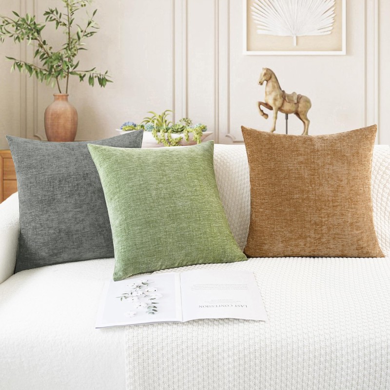 CaliTime Pack of 2 Cozy Throw Pillow Covers Cases for