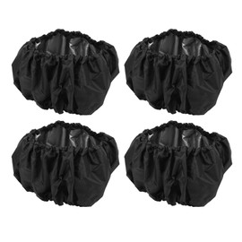 Baby Carriage Wheel Cover Pram Wheel Cover Baby Stroller Accessory Universal Size Rain Cover Waterproof for Baby(Black 4-Piece Set, Large (Single Pack))