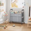 Tajsoon 3 Bag Laundry Sorter Cart, Laundry Hamper Sorter Basket