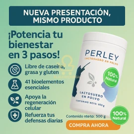 Perley Lactosuero Premium Sabor Natural 2 Botes De 500g