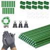 70pcs Garden Stakes Set, 16 Inches Plastic Coated Metal Plant