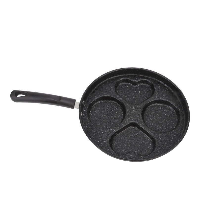 Egg Frying Pan 4 Cups Stick Proof Even Heating Iron