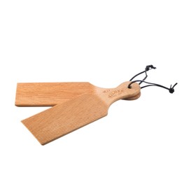 Kilner Butterbrettchen Holz Set | 2-teilig | Butter Form aus geriffeltes Buchenholz | 30 cm x 9 cm x 2 cm | mit Schlaufe zum Aufhängen und Aufbewahren | Brettchen zum Formen von Butter