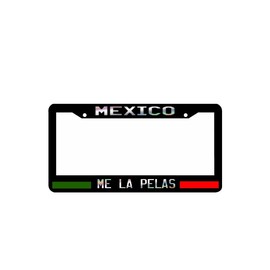 Me La Pelas License Plate Frame Tag Holder Cover Oil Slick Decorative Novelty MX