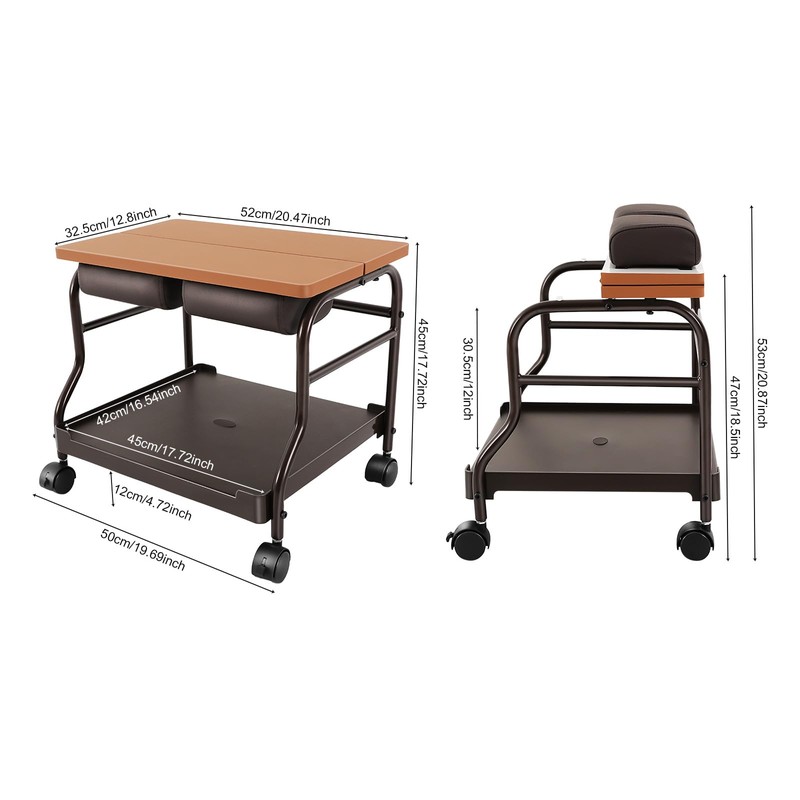 Pedicure Foot Rest, Portable Pedicure Foot Stool Spa Trolley, Foot