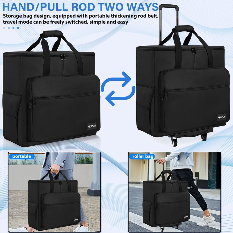 AKOZLIN Desktop Carrying Case PC Tower Travel Case with Detachable