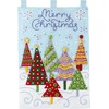 Bucilla Felt Wall Hanging Applique Kit-Modern Christmas Trees (89453E)