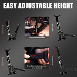 BAOUFF Motorcycle Front and Rear Wheel Stand Lift,Universal Portable Height Adjustable Jack Lift Stand for Most Wheels Maintenance