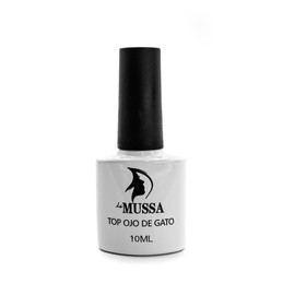 Mussa Top Ojo de Gato, Esmalte Gel Magnético Semipermanente, 10 ml, Plateado, Uso Profesional