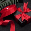 Satin Ribbon, Black, Width 1.0 inches (25 mm), Length 32.8
