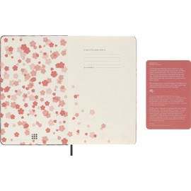 Moleskine - Limited Edition Notebook, Sakura Notebook with Themed Graphics, Ruled Layout and Fabric Hard Cover, Size Pocket 9x14cm, 192 pages
