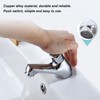Time Delay Basin Sink Faucet Copper Alloy Push Switch Water