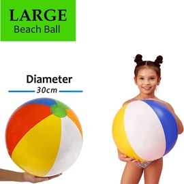 NHCDFA 3PACK Beach Ball, Inflatable Beach Balls Rainbow, Rainbow Inflatable Toys for Summer, Kids Birthday Party Beach Ball, Suitable for Outdoor Activity, Water Games, Swimming Pool Beach