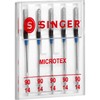 SINGER 04712 Universal Microtex Sewing Machine Needles, Size 90/14, 5-Count