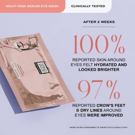 Multi-Task Serum Eye Mask Hydrate Nourish and Brighten De-puff and Improve the Appearance of Fine Lines Dark Circles and Eyes Bags Hydrogel Patches Algae Extract Niacinamide Silky Skin Care