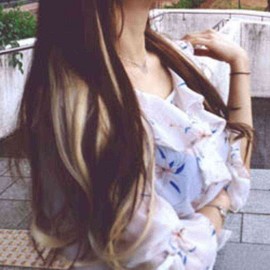 Colored Hair Piece Straight Ash Khaki Women's Hair Piece