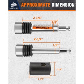 METOWARE Right-Angle Head Trailer Hitch Receiver Lock, 1/2" Diameter Pin Lock with 5/8" Adaptor, 2-3/4" Pin Fits 2" or 2-1/2" Receiver