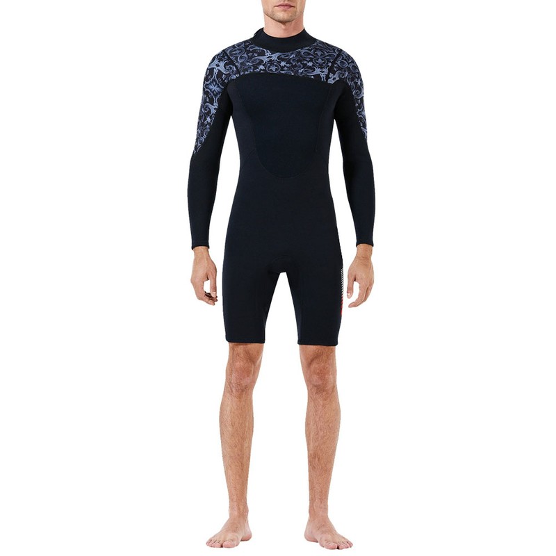 1.5MM Diving Onepiece Swimsuit Wetsuit Short Trousers for Snorkeling Surfing(Man