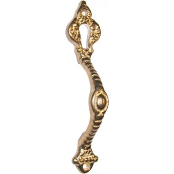 Victorian Vertical Keyhole Finger Pull Brass