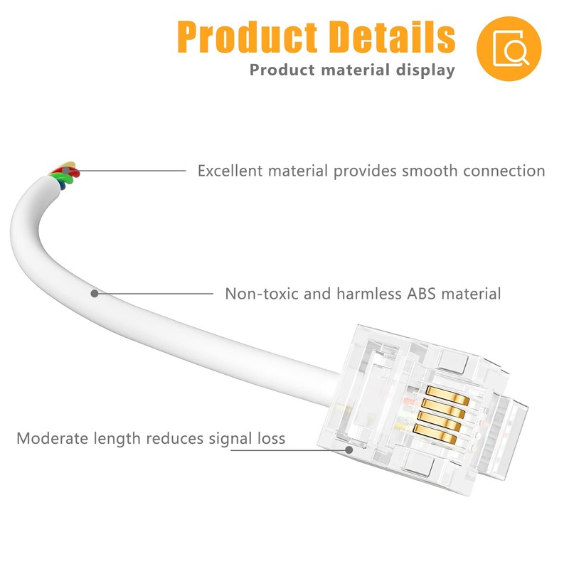Uvital Phone Jack Splitter, Phone Line Splitter for Landline Telephone,