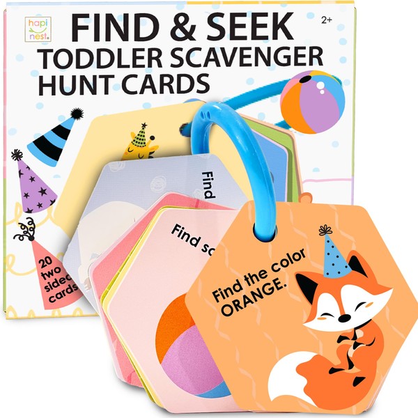 Hapinest Find and Seek Toddler Scavenger Hunt Cards Game for Kids Ages 2 Years and Up