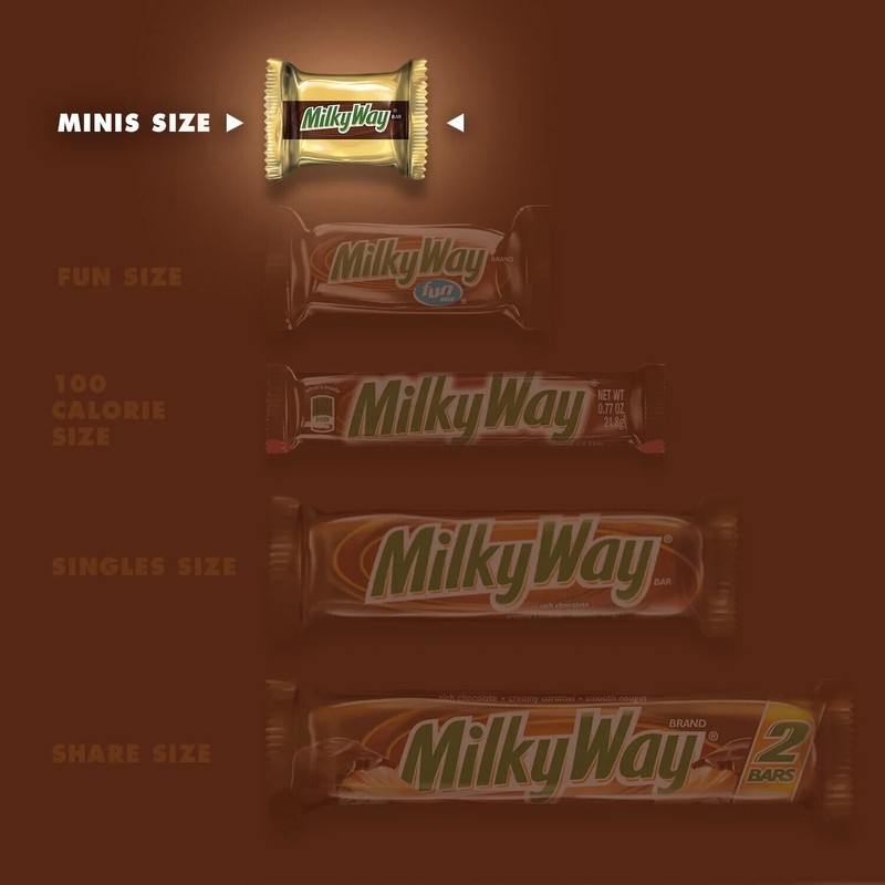 MILKY WAY Minis Milk Chocolate, Individually Wrapped, Bulk Candy Bars